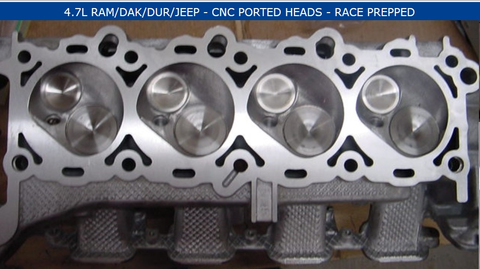 Knolton Thunder Stage2 RACE CNC Ported Heads Dodge-Jeep 4.7L V8 - Click Image to Close